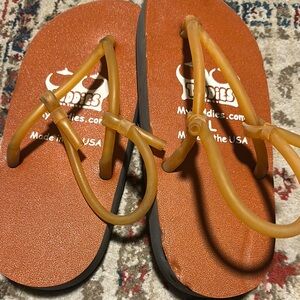 Men's Orange Flip-Flops